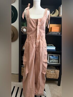 Free People Wide Leg Overalls